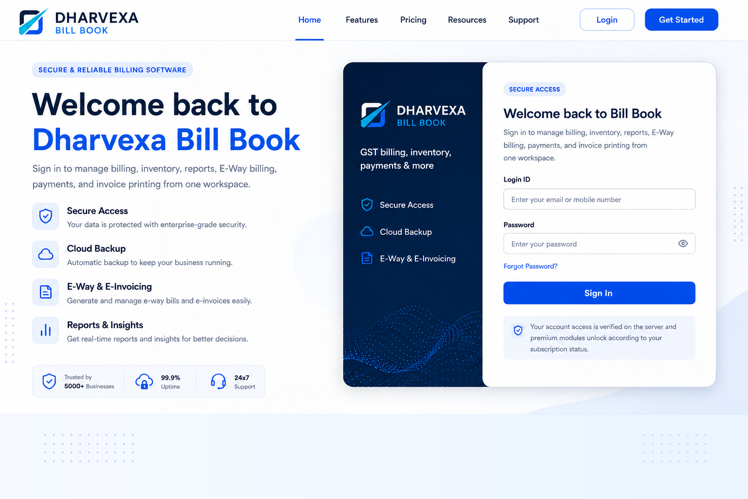 Dharvexa Bill Book screenshot preview